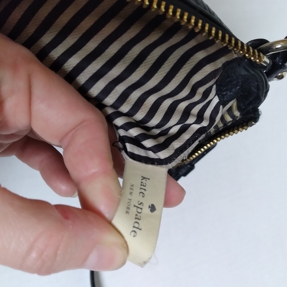 Kate Spade Black Cow Leather Crossbody Purse with Gold Tone Hardware - Picture 9 of 15